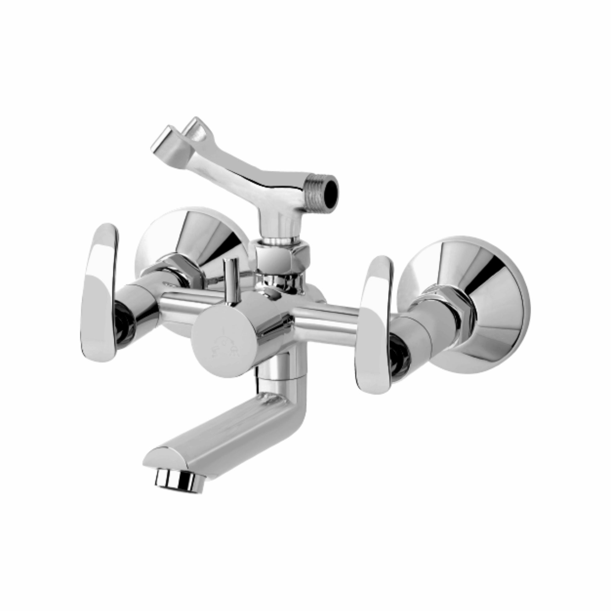 Asiatique Wall Mixer Telephonic With Crutch ARR. Of Tele. Shower (N-016), Navy Series Premium CP Bath Fittings & Faucets