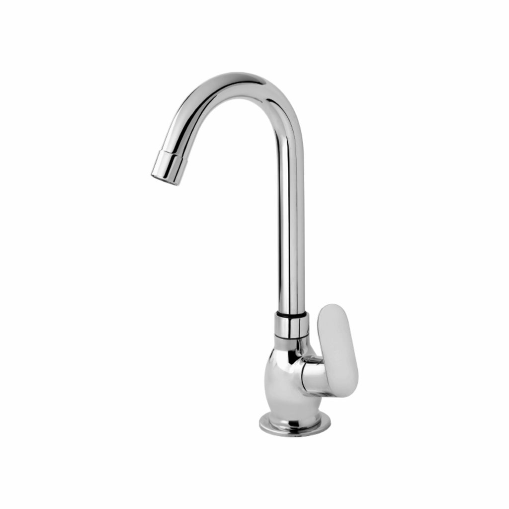 Asiatique Pillar Cock With Swivel ‘J’ Spout (O-002), Orient Series Premium Brass Bathroom & Kitchen Faucet Collection
