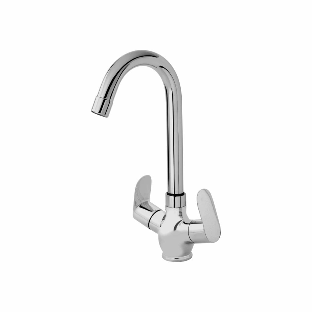 Asiatique C/H Basin Mixer With Extended Swivel Spout (O-011), Orient Series Premium Brass Bathroom & Kitchen Faucet Collection