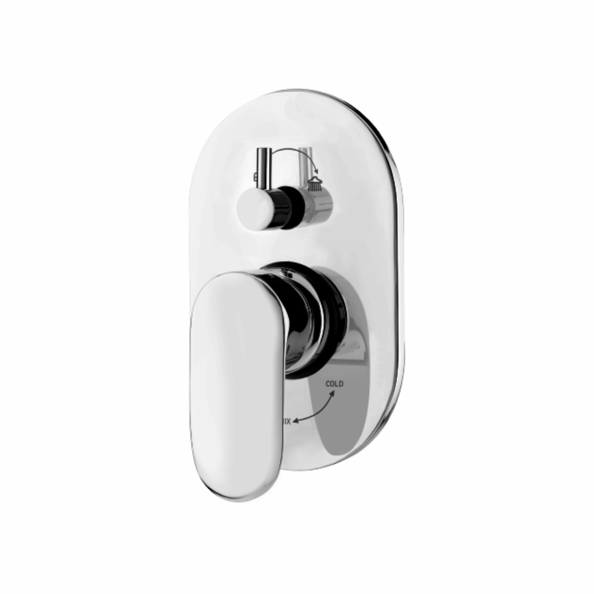 Asiatique S/L Div. Upper Parts Handle, Button & Plate (O-024), Orient Series Premium Brass Bathroom & Kitchen Faucet Collection
