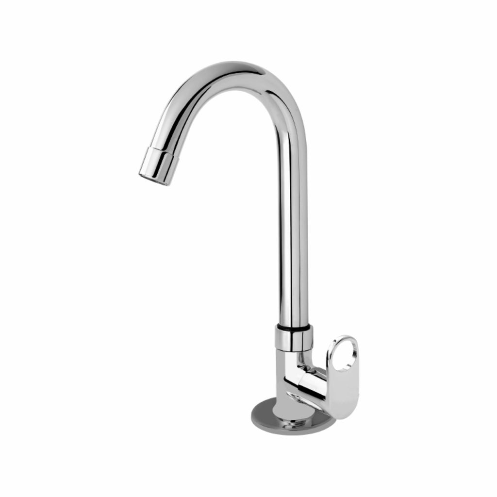 Asiatique Pillar Cock  With Extended Swivel  'J' Spout (OP-002), OPPO Series Premium Faucets & Mixers