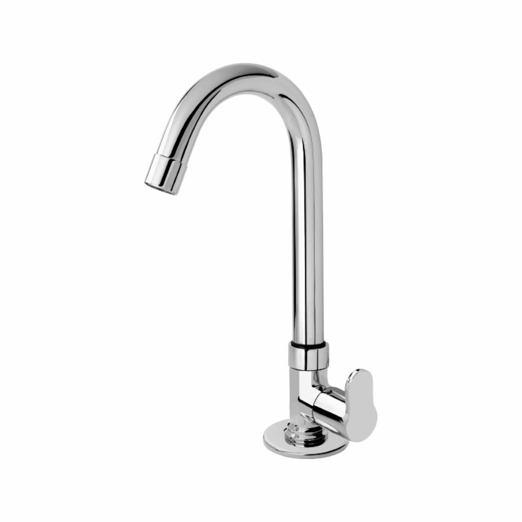 Asiatique Pillar Cock With Extended Swivel  'J' Spout  (P-002),Perlato Series Premium Faucets & Mixers