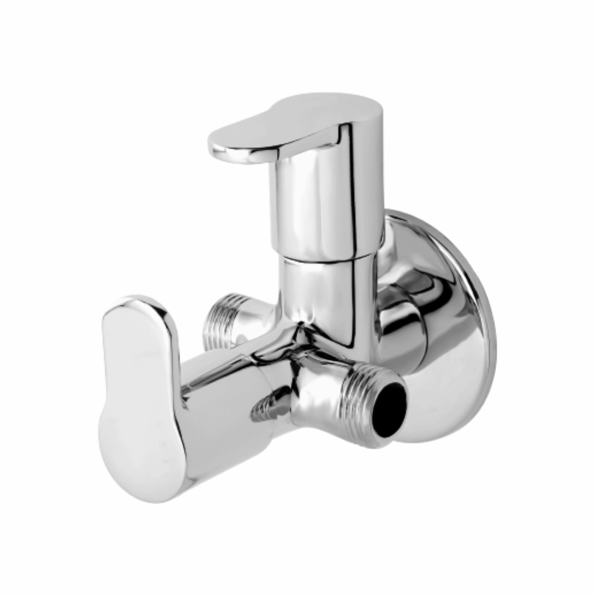 Asiatique 2 Way Angle Valve With Wall Flange  (P-005TW),Perlato Series Premium Faucets & Mixers