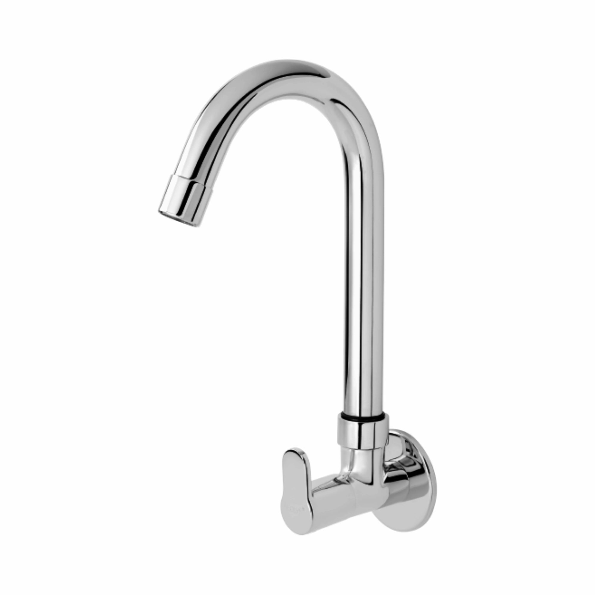 Asiatique Sink Cock with Extended Swivel 'J' Spout Wall Mounted With Flange (P-008),Perlato Series Premium Faucets & Mixers