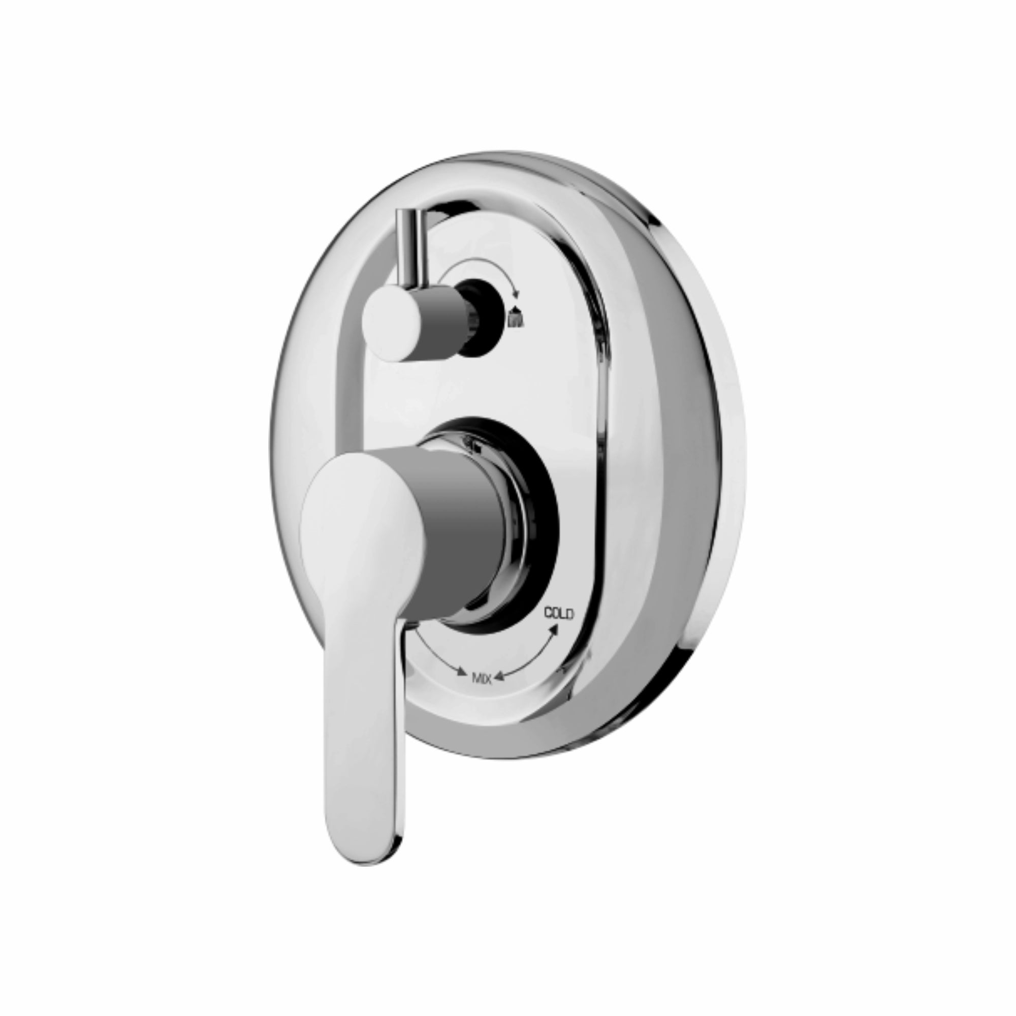 Asiatique S/L Div Upper Parts Handle Button & Plate  (P-024),Perlato Series Premium Faucets & Mixers