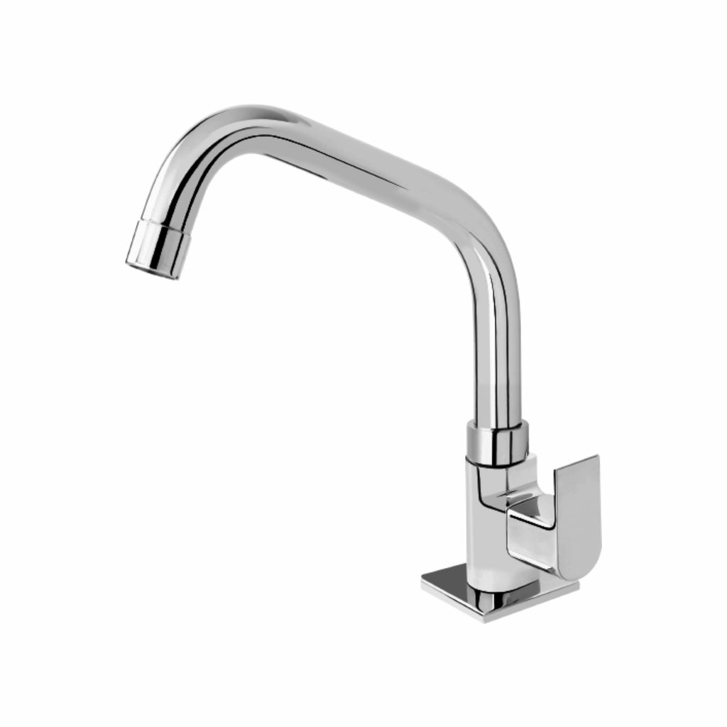 Asiatique Pillar Cock With Extended Swivel Spout (PL-002EX), Plaza Series Bathroom Faucets & Mixers | Premium Brass Tap Collection