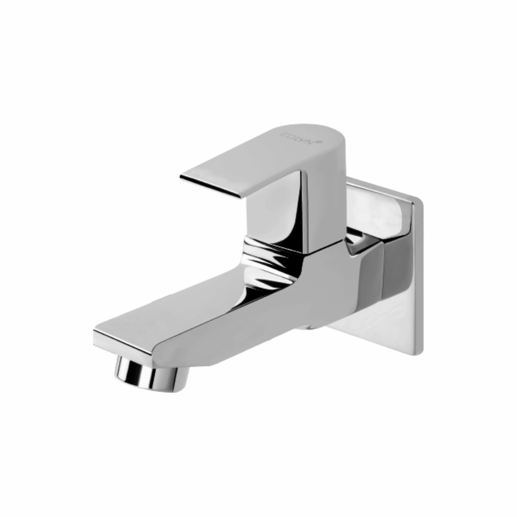 Asiatique Bib Cock Long Body With Wall Flange (PL-004), Plaza Series Bathroom Faucets & Mixers | Premium Brass Tap Collection