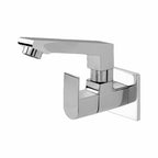 Asiatique Sink Cock With Swivel Casted Spout Wall Mounted Flange (PL-007), Plaza Series Bathroom Faucets & Mixers | Premium Brass Tap Collection
