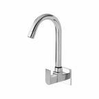 Asiatique Sink Cock With Swivel 'J' Spout Wall Mounted With Flange (PL-008), Plaza Series Bathroom Faucets & Mixers | Premium Brass Tap Collection