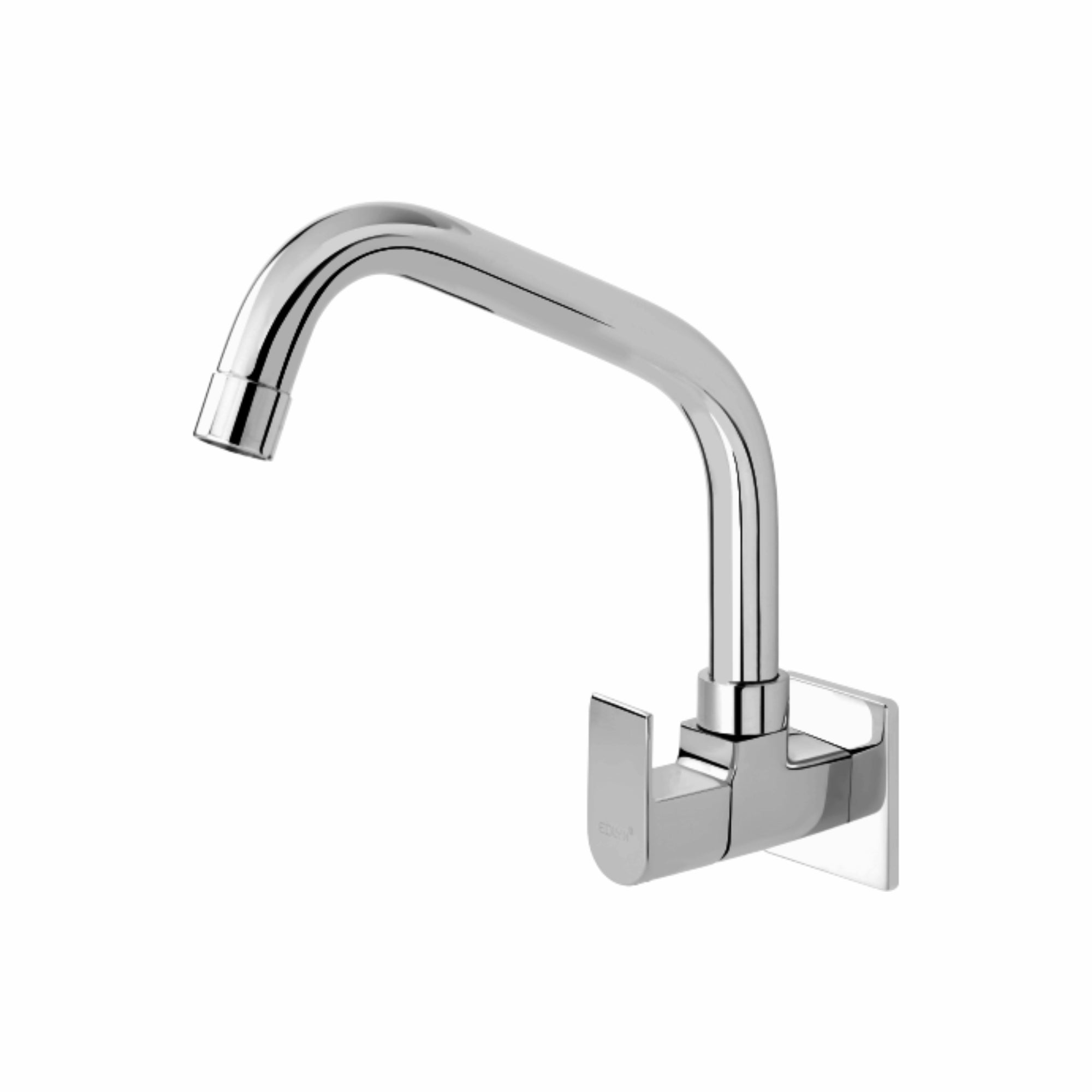 Asiatique Sink Cock With Extended Swivel Spout Wall Mounted With Flange (PL-008EX), Plaza Series Bathroom Faucets & Mixers | Premium Brass Tap Collection