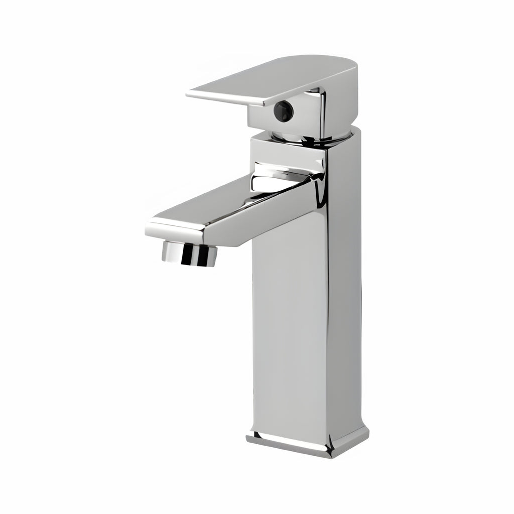 Asiatique S/L Basin Mixer With Braided Hoses (PL-009), Plaza Series Bathroom Faucets & Mixers | Premium Brass Tap Collection