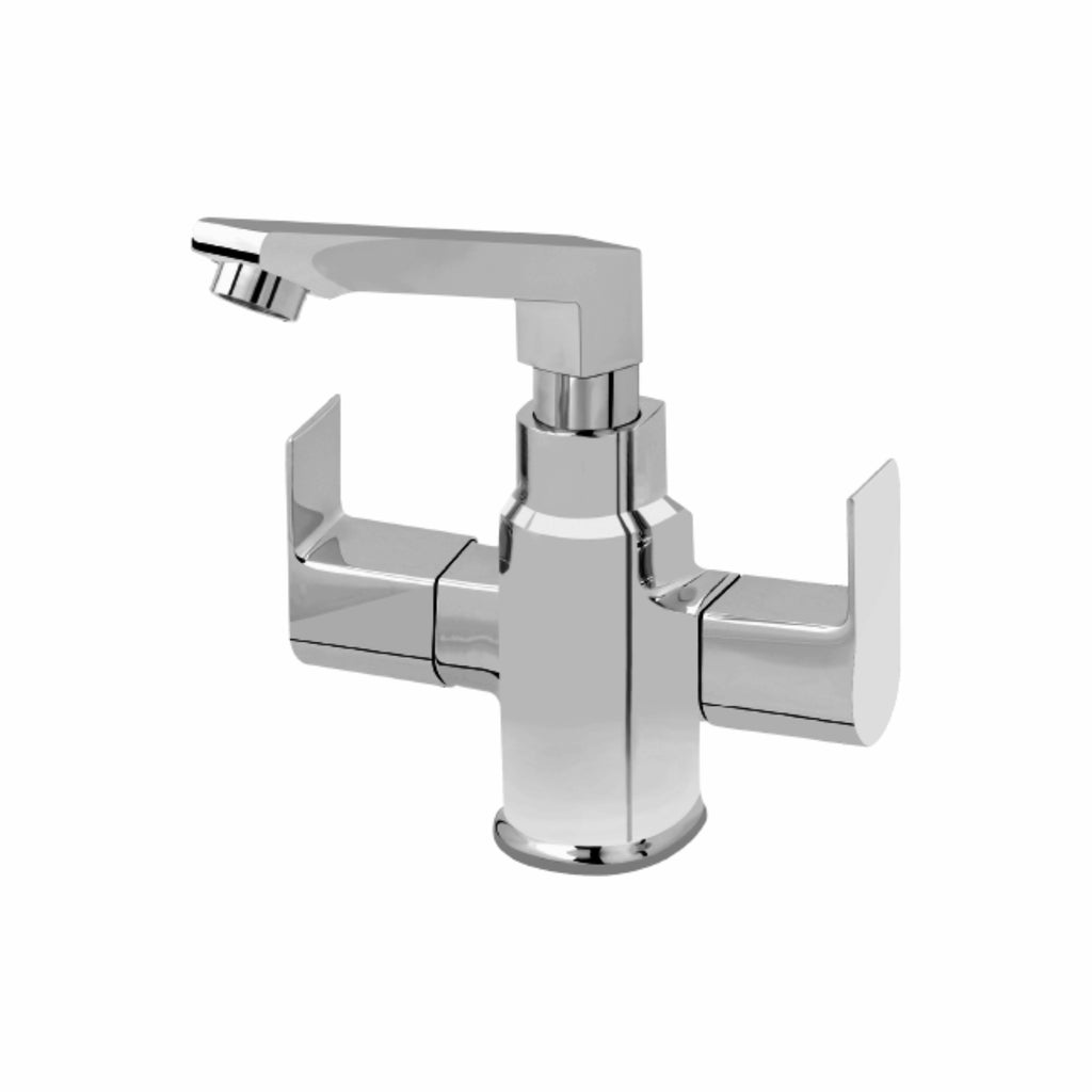 Asiatique C/H Basin Mixer With Swivel Casted Spout  (PL-010), Plaza Series Bathroom Faucets & Mixers | Premium Brass Tap Collection