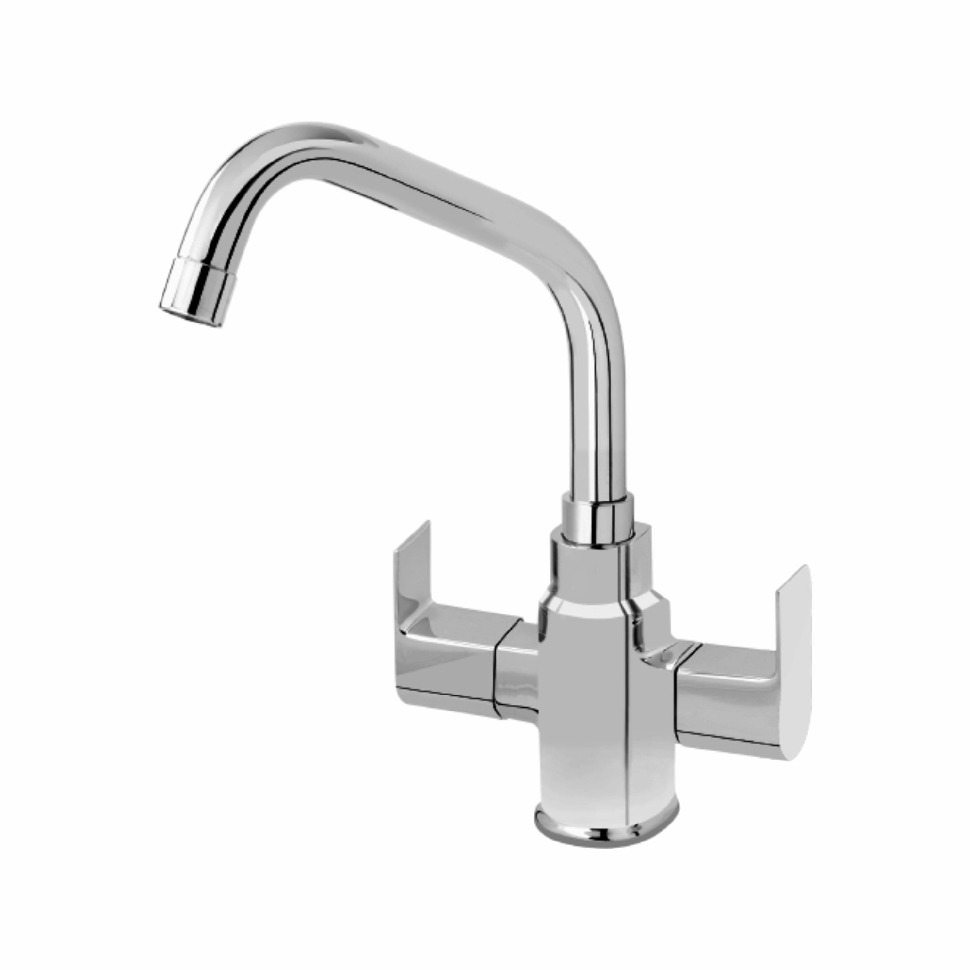 Asiatique C/H Basin Mixer With Extended Swivel Spout (PL-0011EX), Plaza Series Bathroom Faucets & Mixers | Premium Brass Tap Collection