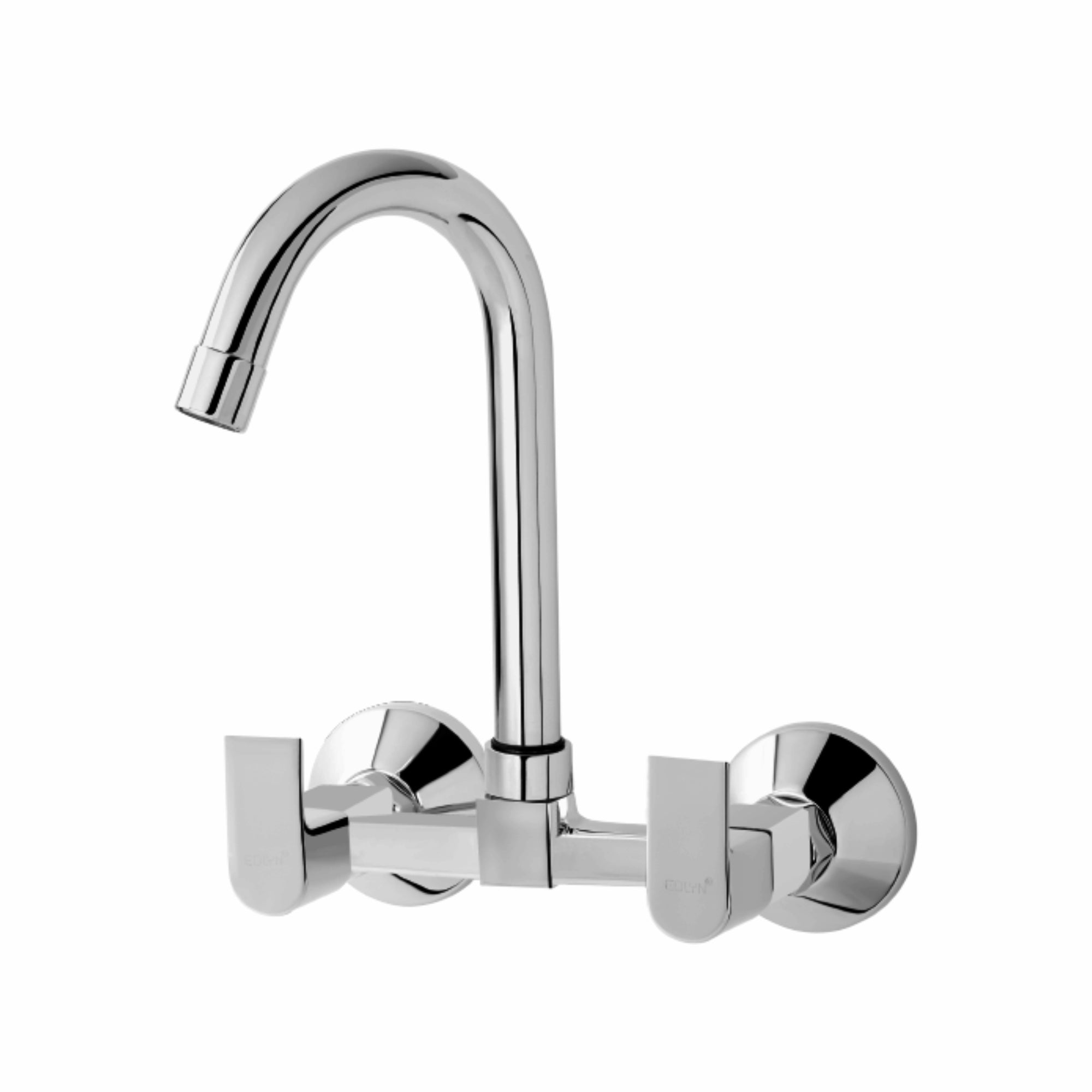Asiatique Sink Mixer With Swivel 'J' Spout Wall Mounted (PL-013), Plaza Series Bathroom Faucets & Mixers | Premium Brass Tap Collection
