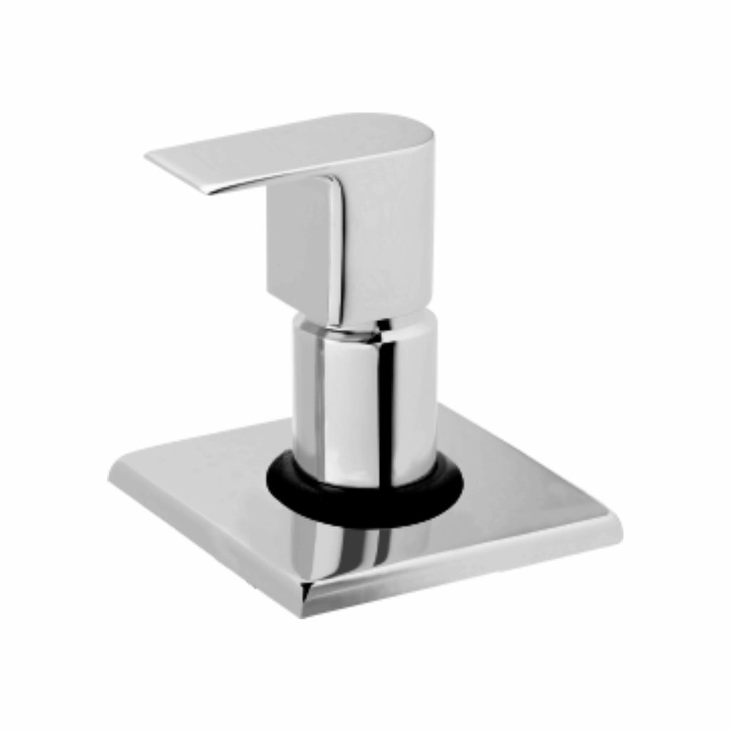 Asiatique Upper Parts Kit Glassy, Flange & Handle For Con. & Flush Cock (PL-021U), Plaza Series Bathroom Faucets & Mixers | Premium Brass Tap Collection