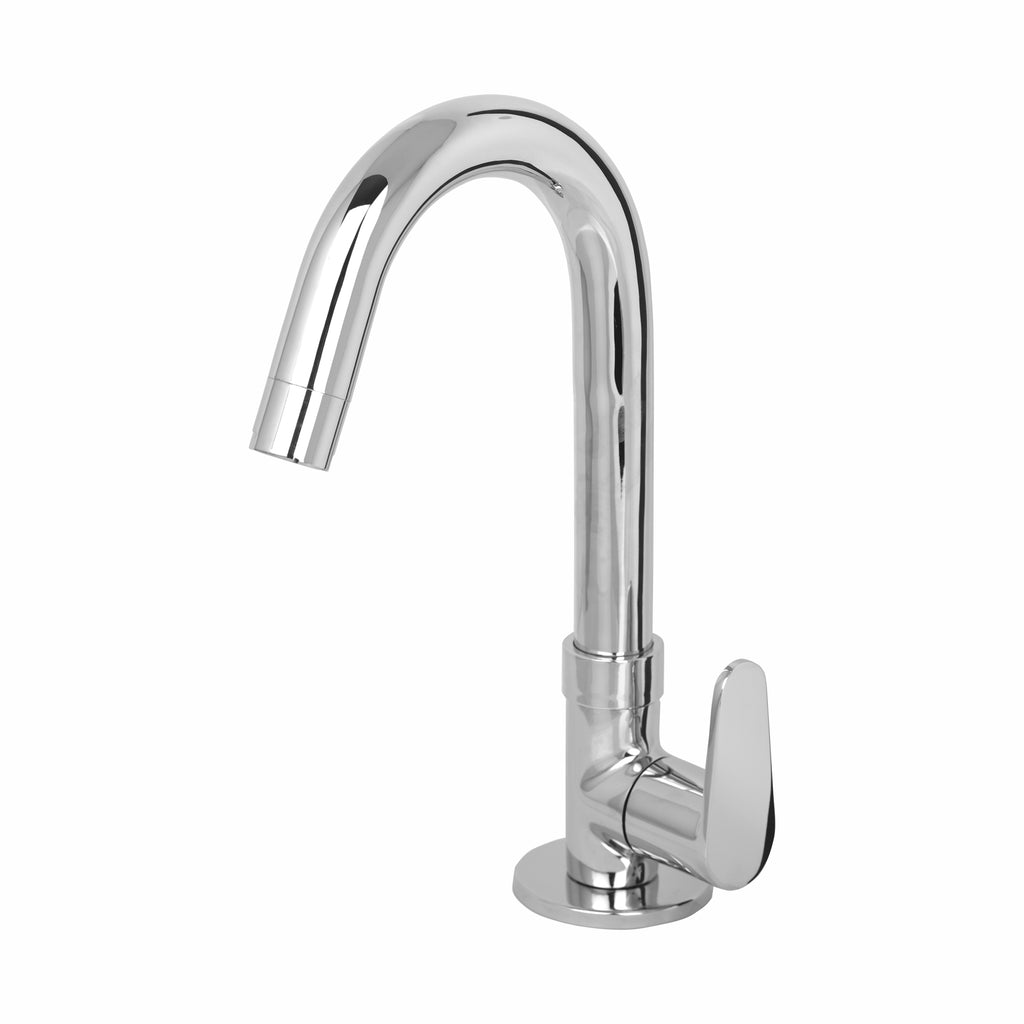 Asiatique Pillar Cock With Swivel 'J' Spout (U-002), UNO Series Kitchen & Bathroom Faucets | Minimal Modern Tap Collection