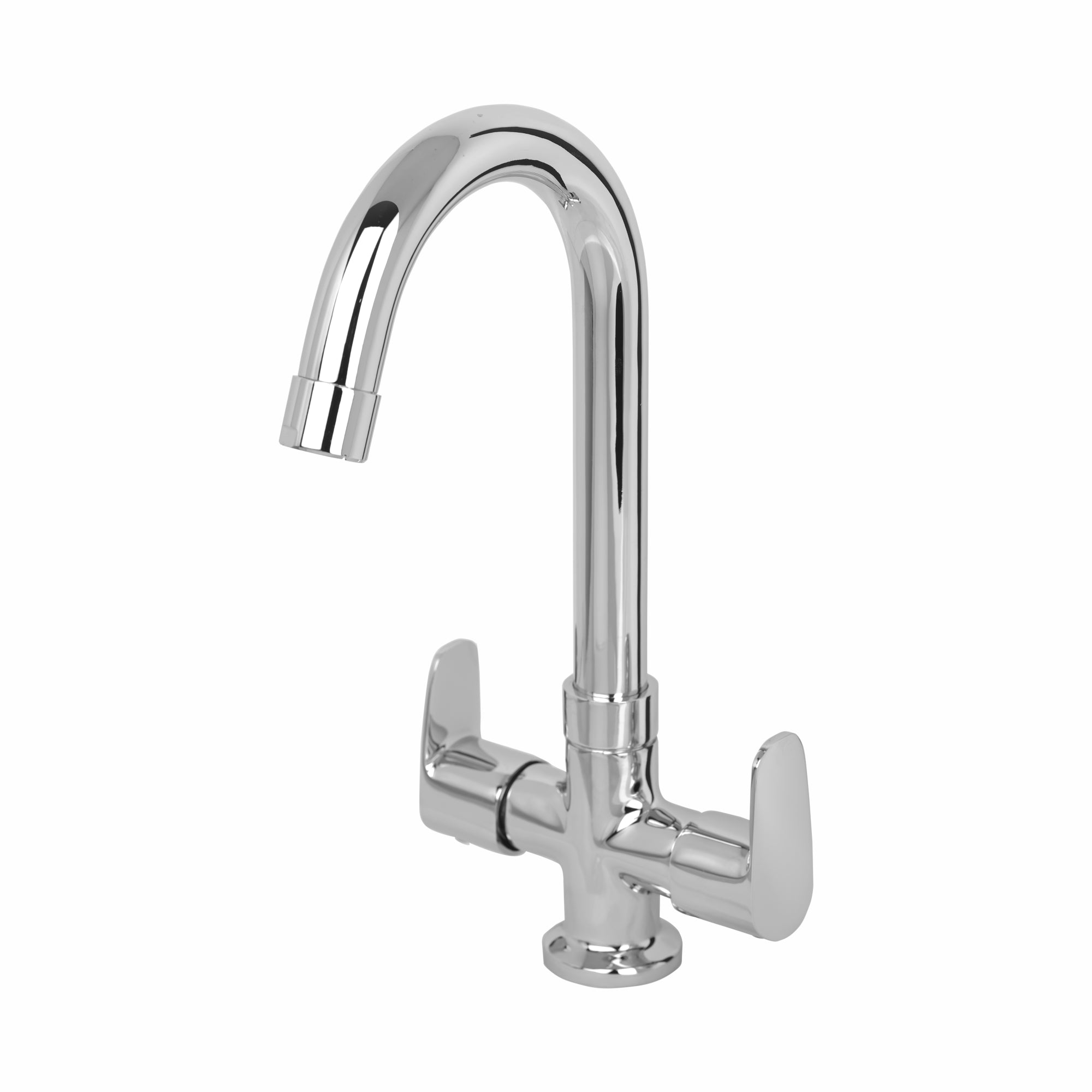 Asiatique C/H Basin Mixer With Swivel 'J' Spout (U-011), UNO Series Kitchen & Bathroom Faucets | Minimal Modern Tap Collection