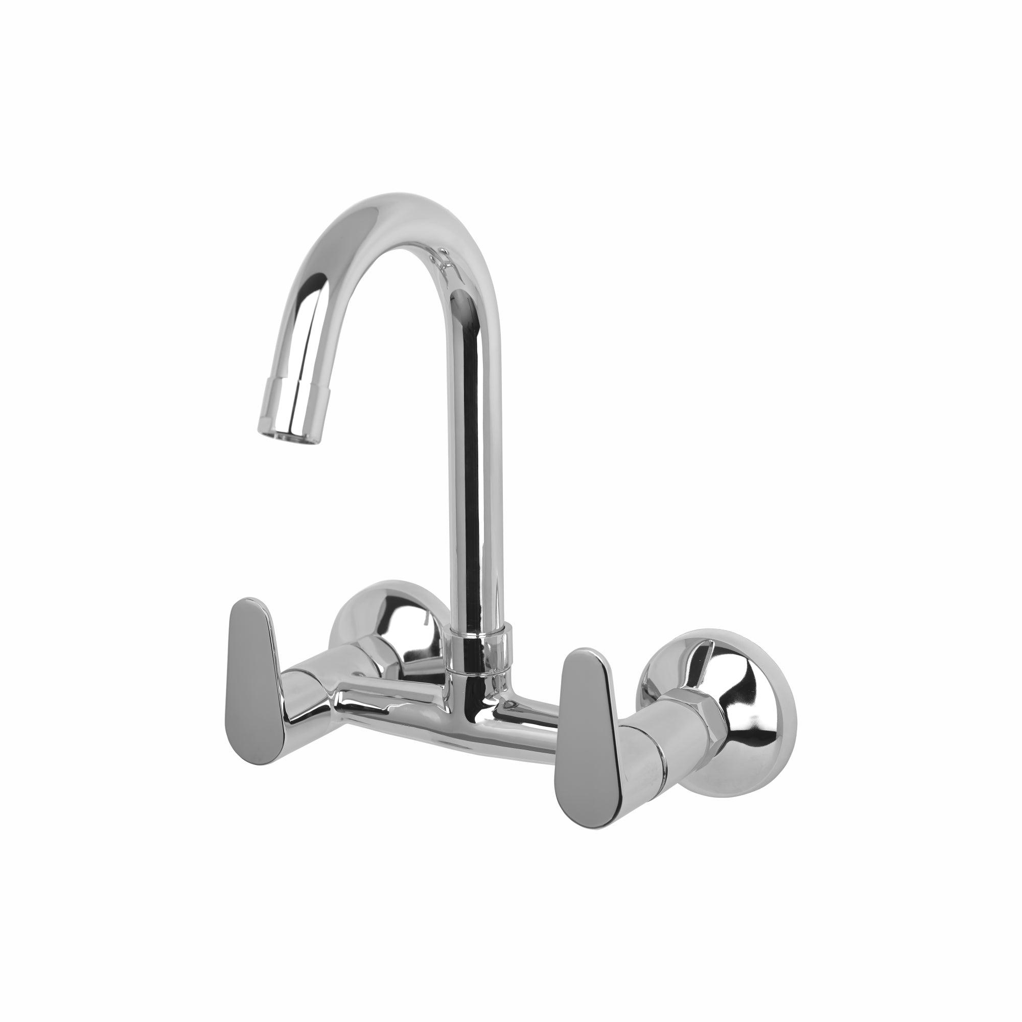 Asiatique Sink Mixer With Swivel 'J' Spout Wall Mounted (U-013), UNO Series Kitchen & Bathroom Faucets | Minimal Modern Tap Collection