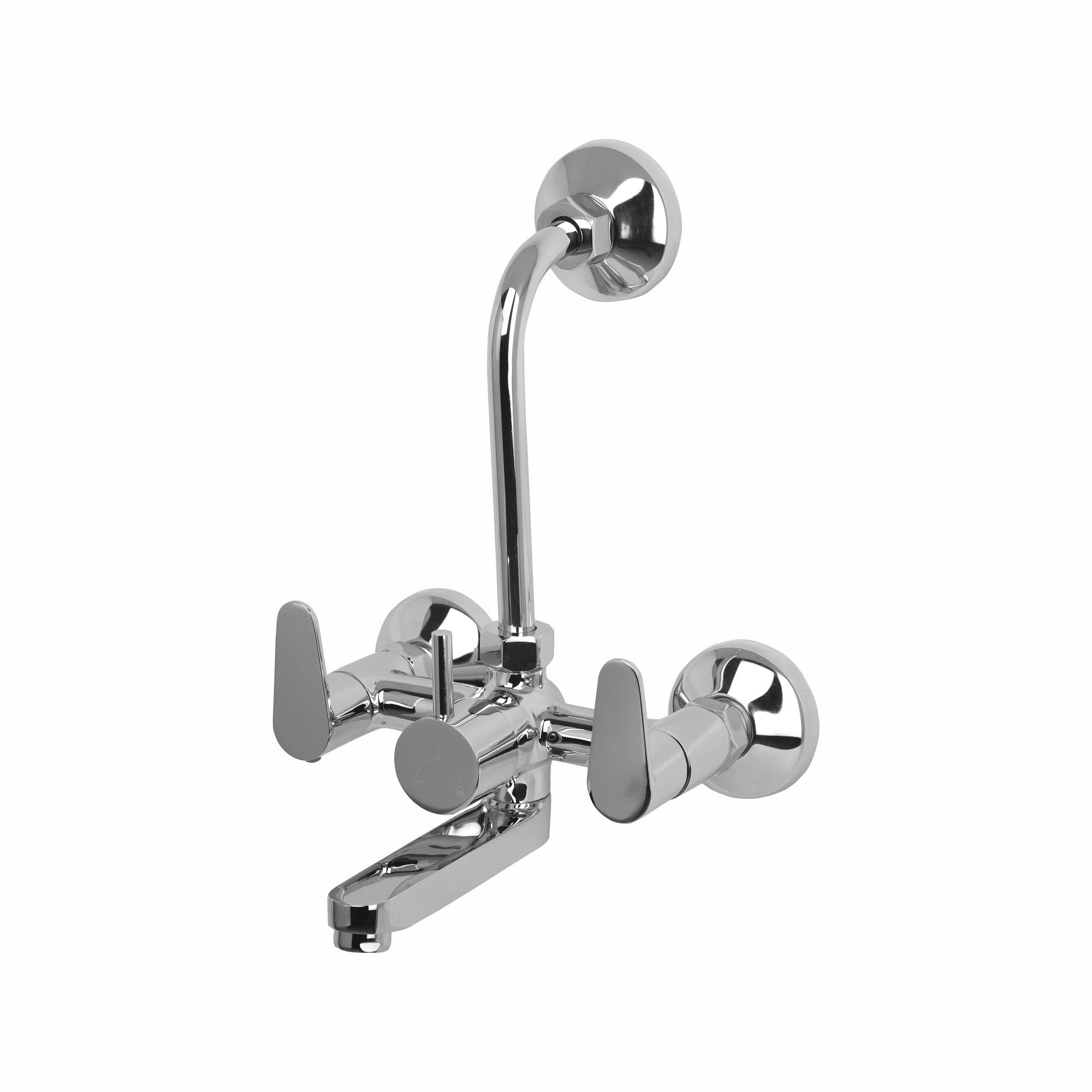 Asiatique Wall Mixer Tel. With 'L' Bend For Arr. of O/H Shower (U-017), UNO Series Kitchen & Bathroom Faucets | Minimal Modern Tap Collection