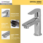 Asiatique Pillar Cock (C-000), Crystal Series Brass Faucet – Chrome Finish Bathroom & Kitchen Faucet with 15mm Cartridge