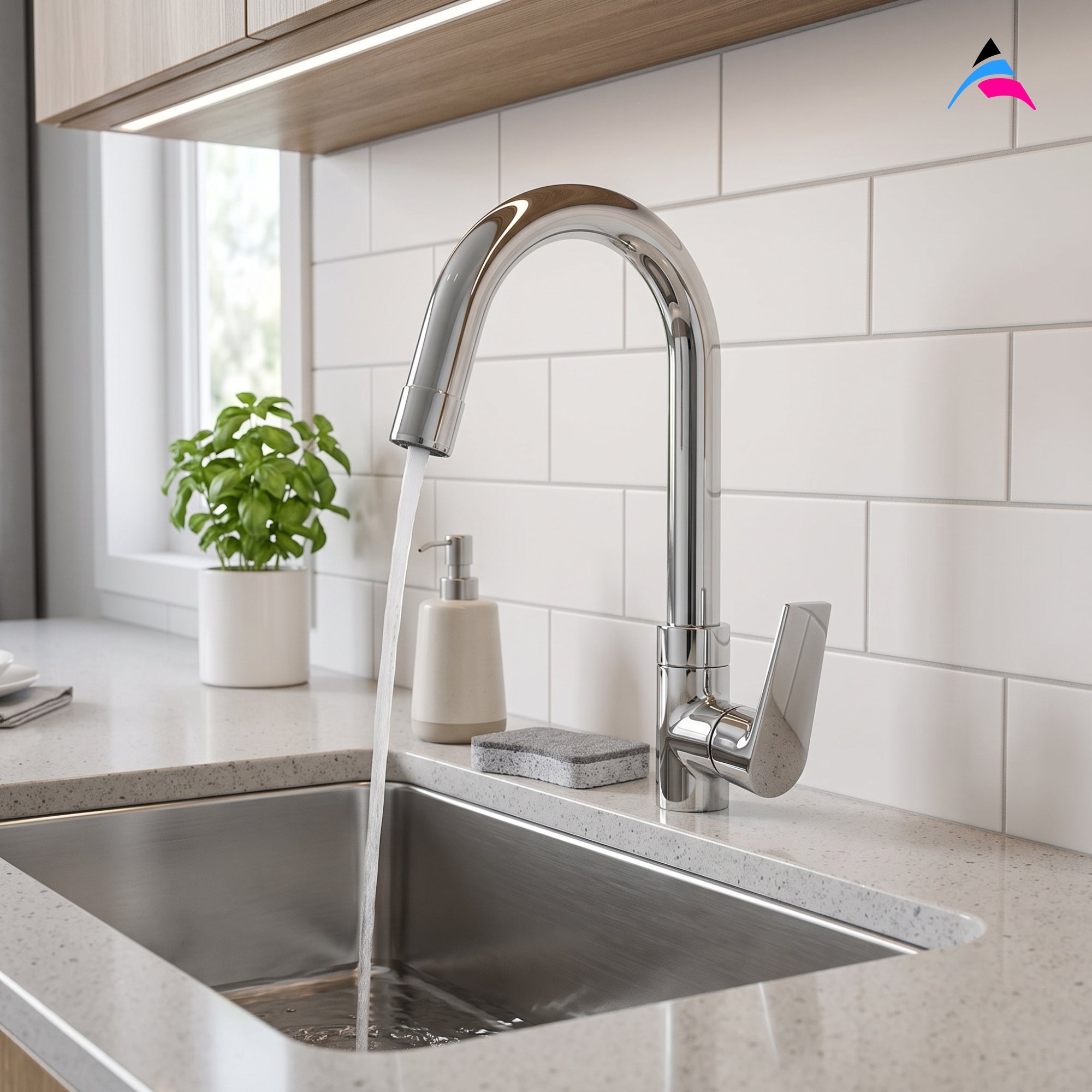 Asiatique Pillar Cock With Swivel ‘J’ Spout (C-002), Crystal Series Brass Faucet – Chrome Finish Bathroom & Kitchen Faucet with 15mm Cartridge