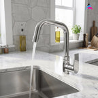 Asiatique Pillar Cock With Extended Swivel Spout (C-002EX), Crystal Series Brass Faucet – Chrome Finish Bathroom & Kitchen Faucet with 15mm Cartridge