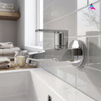 Asiatique Bib Cock Long Body With Wall Flange (C-004), Crystal Series Brass Faucet – Chrome Finish Bathroom & Kitchen Faucet with 15mm Cartridge