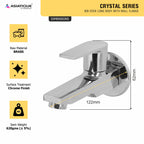 Asiatique Bib Cock Long Body With Wall Flange (C-004), Crystal Series Brass Faucet – Chrome Finish Bathroom & Kitchen Faucet with 15mm Cartridge