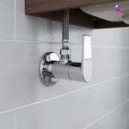 Asiatique Angle Cock With Wall Flange (C-005), Crystal Series Brass Faucet – Chrome Finish Bathroom & Kitchen Faucet with 15mm Cartridge