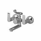 Asiatique Wall Mixer Telephonic With Crutch ARR. Of Tele. Shower (C-016), Crystal Series Brass Faucet – Chrome Finish Bathroom & Kitchen Faucet with 15mm Cartridge