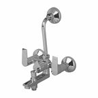 Asiatique 3 in 1 Wall Mixer With Pro. For Tele. Shower & O/H Shower (C-018), Crystal Series Brass Faucet – Chrome Finish Bathroom & Kitchen Faucet with 15mm Cartridge