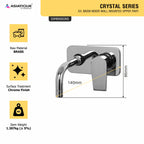 Asiatique Single Concealed Wall Mounted Upper Part (C-019U), Crystal Series Brass Faucet – Chrome Finish Bathroom & Kitchen Faucet with 15mm Cartridge