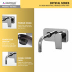 Asiatique Single Concealed Wall Mounted Upper Part (C-019U), Crystal Series Brass Faucet – Chrome Finish Bathroom & Kitchen Faucet with 15mm Cartridge