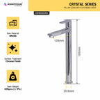Asiatique Pillar Cock Extension Body (C-023), Crystal Series Brass Faucet – Chrome Finish Bathroom & Kitchen Faucet with 15mm Cartridge