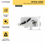 Asiatique Single Concealed Wall Mounted Upper Part (C-028U), Crystal Series Brass Faucet – Chrome Finish Bathroom & Kitchen Faucet with 15mm Cartridge