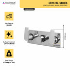 Asiatique Con. Wall Mixer Upper Part (C-029U), Crystal Series Brass Faucet – Chrome Finish Bathroom & Kitchen Faucet with 15mm Cartridge