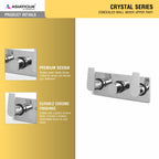 Asiatique Con. Wall Mixer Upper Part (C-029U), Crystal Series Brass Faucet – Chrome Finish Bathroom & Kitchen Faucet with 15mm Cartridge