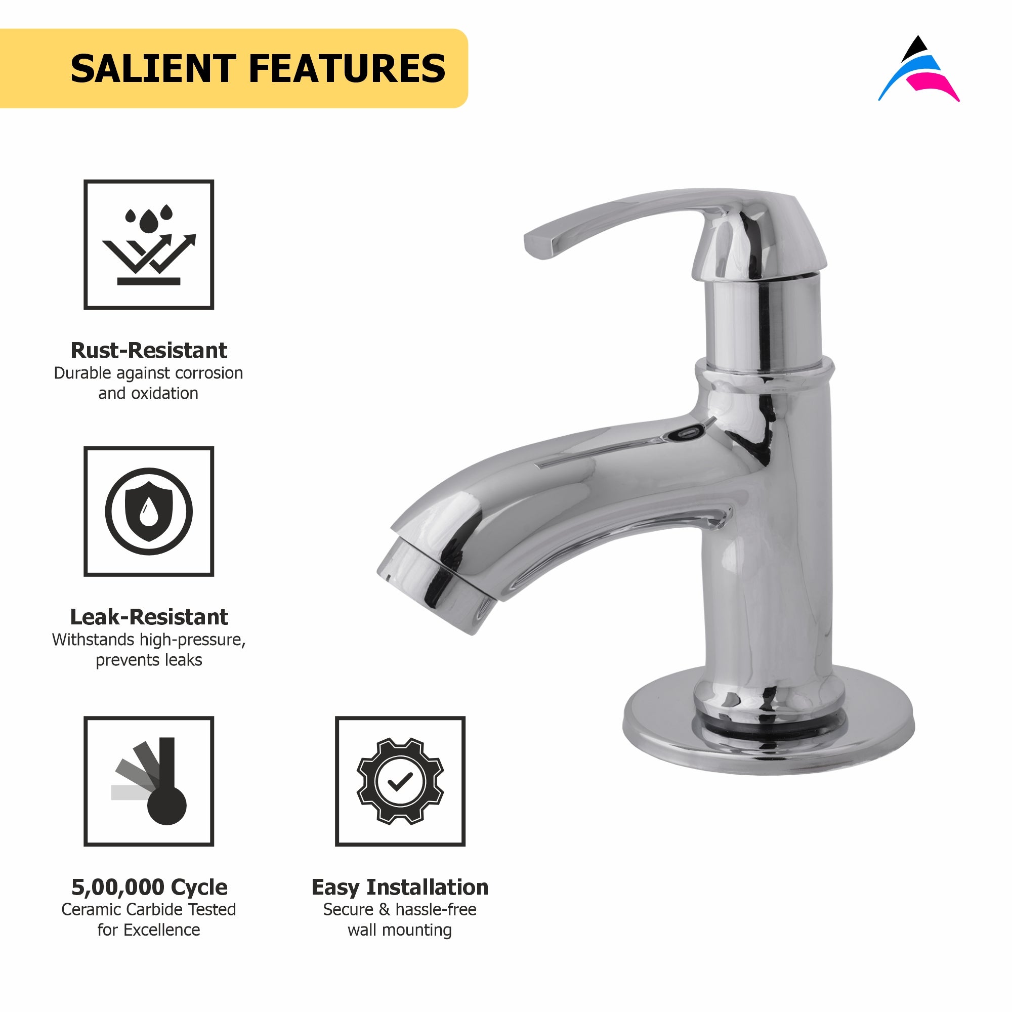 Asiatique Pillar Cock (D-000), Delta Series Premium Brass Bathroom & Kitchen Faucets