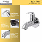 Asiatique  Bib Cock With Wall Flange (D-003), Delta Series Premium Brass Bathroom & Kitchen Faucets