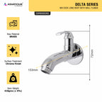 Asiatique  Bib Cock Long Body With Wall Flange (D-004), Delta Series Premium Brass Bathroom & Kitchen Faucets