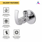 Asiatique  Angle Cock with wall Flange  (D-005), Delta Series Premium Brass Bathroom & Kitchen Faucets