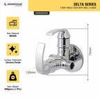 Asiatique 2 Way Angle Cock With Wall Flange (D-005TW), Delta Series Premium Brass Bathroom & Kitchen Faucets