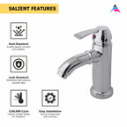 Asiatique S/L Basin Mixer with Extended Body Braided Hoses (D-009EX), Delta Series Premium Brass Bathroom & Kitchen Faucets