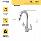 Asiatique C/H Basin Mixer With Swivel 'j' Spout  (D-011), Delta Series Premium Brass Bathroom & Kitchen Faucets