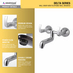 Asiatique S/L Wall Mixer Non-Telephonic Wall Mounted  (D-014), Delta Series Premium Brass Bathroom & Kitchen Faucets