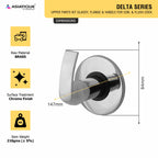 Asiatique Upper Parts Kit Glassy, Flange & Handle For Con . & Flush Cock  (D-021U), Delta Series Premium Brass Bathroom & Kitchen Faucets