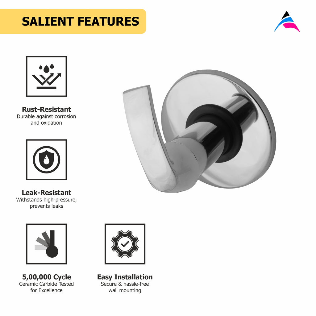 Asiatique Upper Parts Kit Glassy, Flange & Handle For Con . & Flush Cock  (D-021U), Delta Series Premium Brass Bathroom & Kitchen Faucets