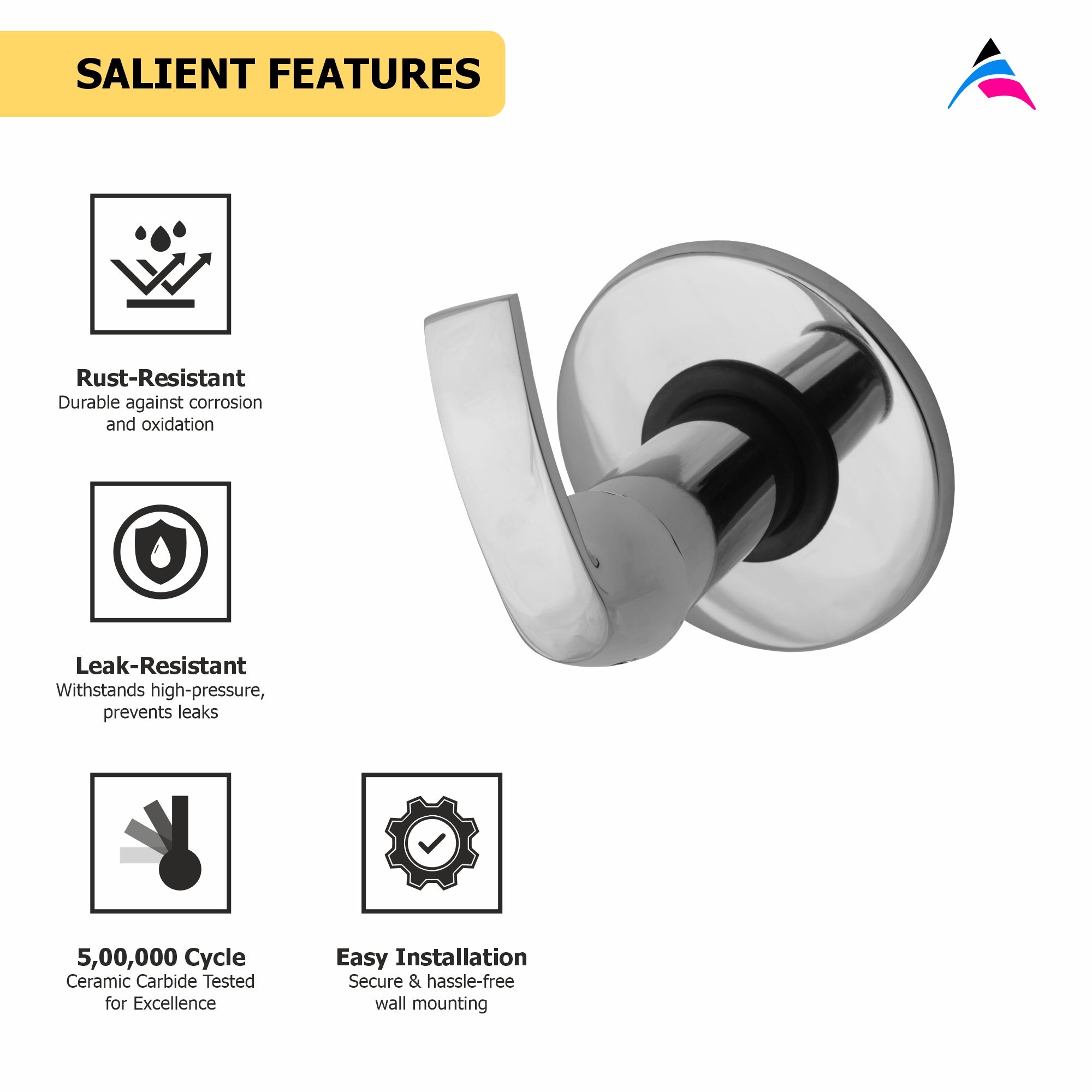 Asiatique Upper Parts Kit Glassy, Flange & Handle For Con . & Flush Cock  (D-021U), Delta Series Premium Brass Bathroom & Kitchen Faucets