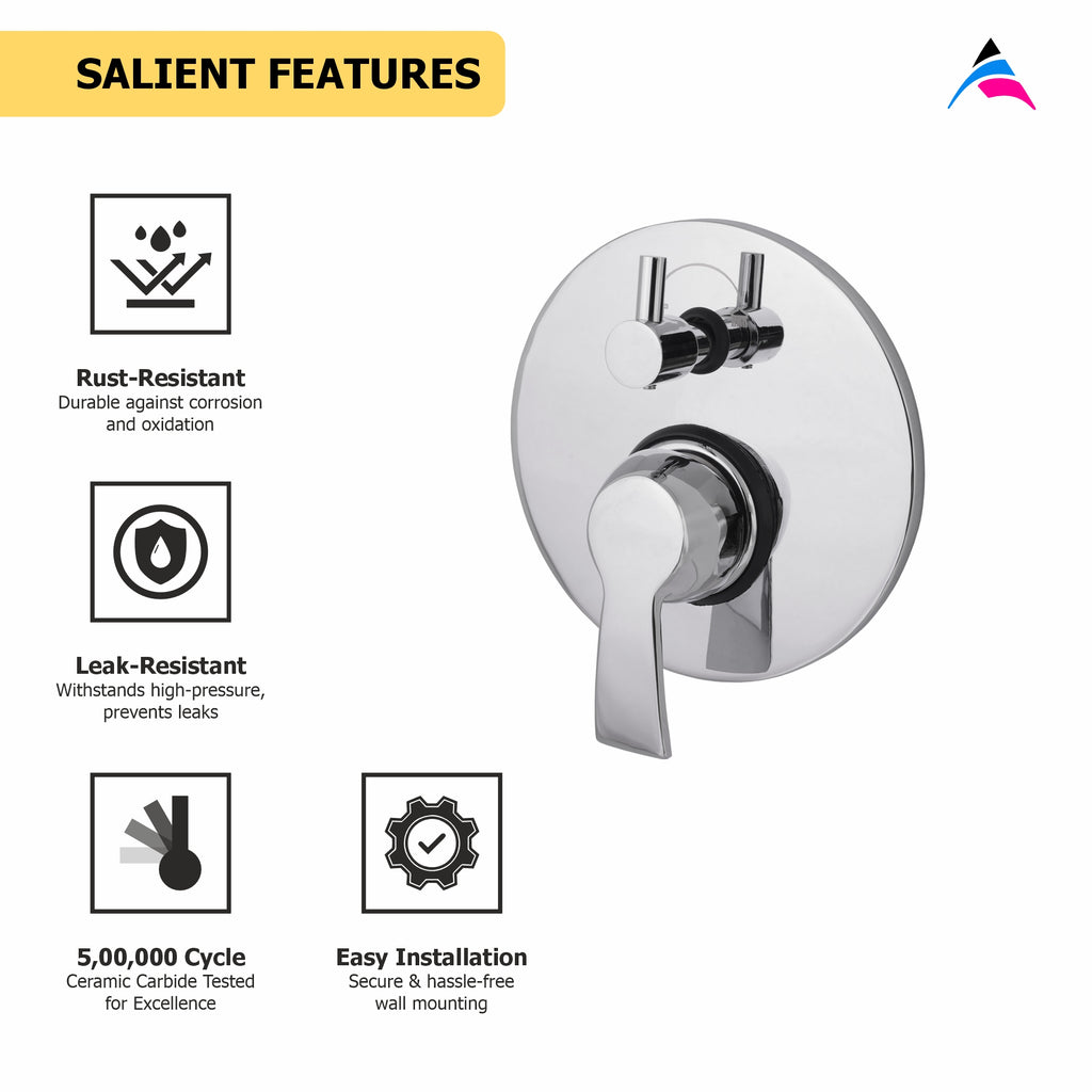 Asiatique S/L Div Upper Parts Handel Button & Plate (D-024), Delta Series Premium Brass Bathroom & Kitchen Faucets