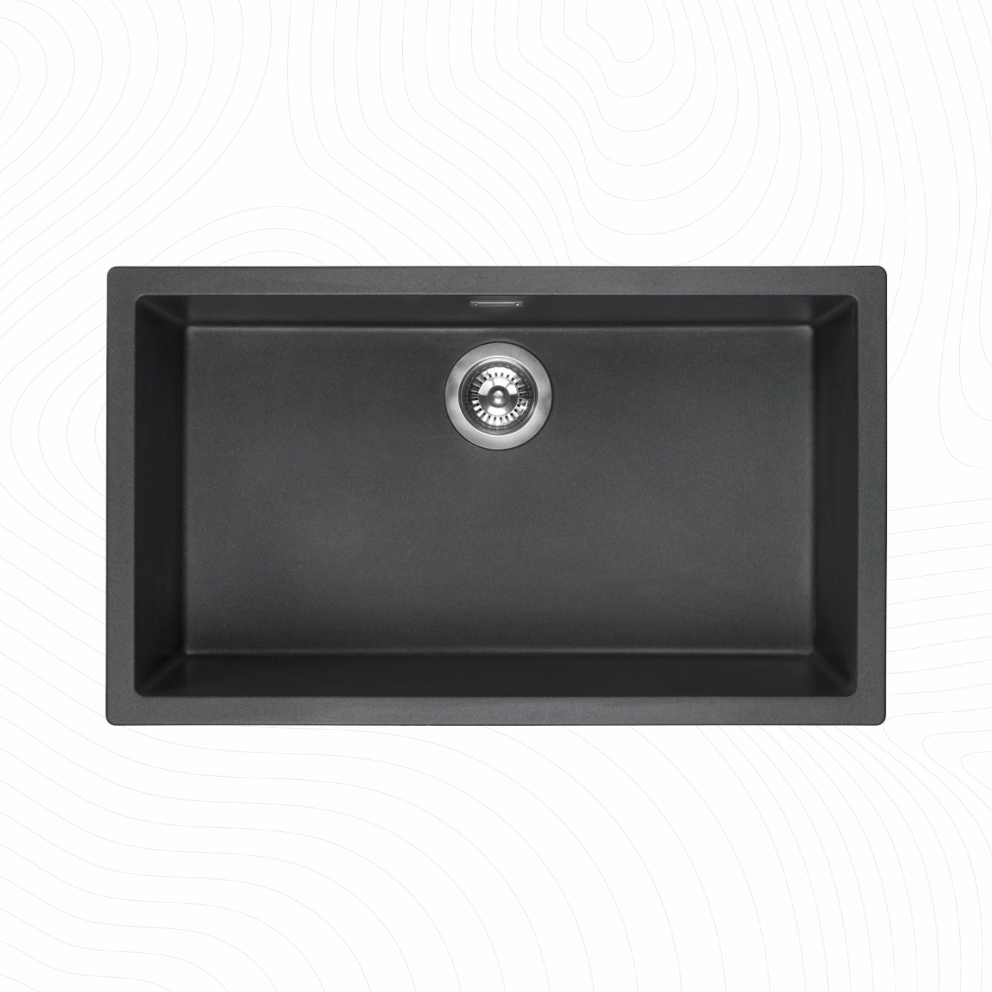 Asiatique Single Bowl Quartz Kitchen Sink (D106- GOLD), Granite Finish, 304 Grade SS coupling, Slop Drain, Noise Reduction Design | 30.5 x 18 x 8 inches